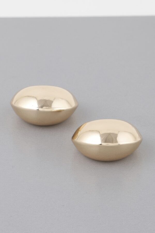 Crescent Moon Hoop Earrings – Polished Metallic