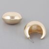Crescent Moon Hoop Earrings – Polished Metallic