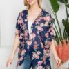 Flower Print Kimono – Lightweight Open-Front Cover-Up