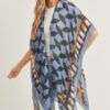 Ombre Front, Geometric Back Kimono