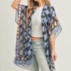 Ombre Front, Geometric Back Kimono