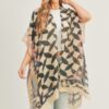 Ombre Front, Geometric Back Kimono