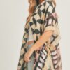 Ombre Front, Geometric Back Kimono