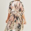 Ombre Front, Geometric Back Kimono
