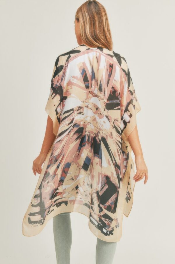 Ombre Front, Geometric Back Kimono