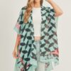 Ombre Front, Geometric Back Kimono