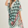 Ombre Front, Geometric Back Kimono