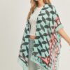 Ombre Front, Geometric Back Kimono