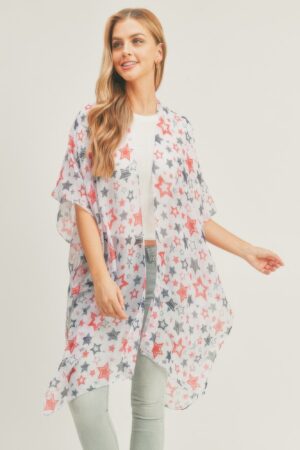 Multi Star Kimono – Lightweight Star-Print Layer