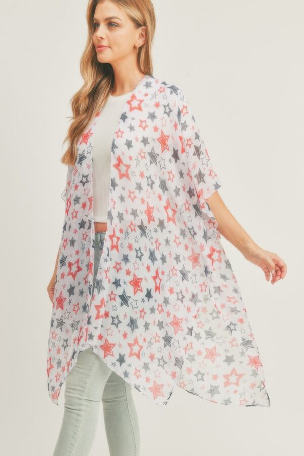 Multi Star Kimono – Lightweight Star-Print Layer