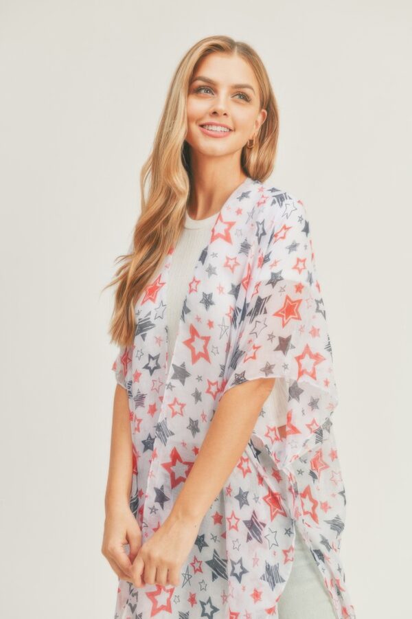 Multi Star Kimono – Lightweight Star-Print Layer