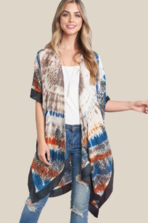 Tie Dye Boho Kimono – Lightweight Open-Front