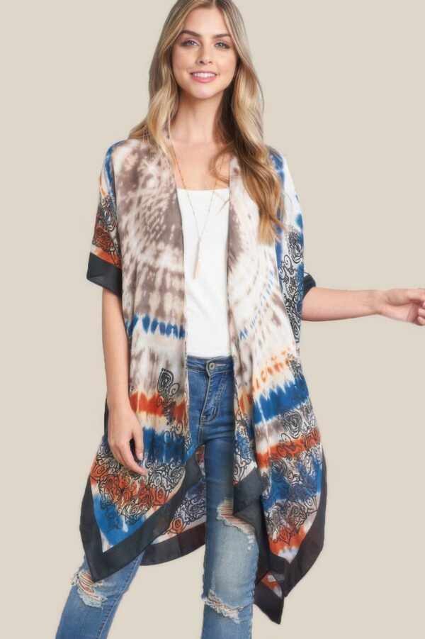 Tie Dye Boho Kimono – Lightweight Open-Front