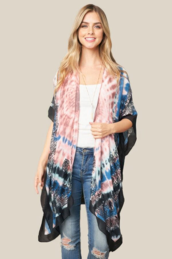 Tie Dye Boho Kimono – Lightweight Open-Front