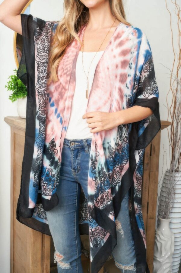 Tie Dye Boho Kimono – Lightweight Open-Front