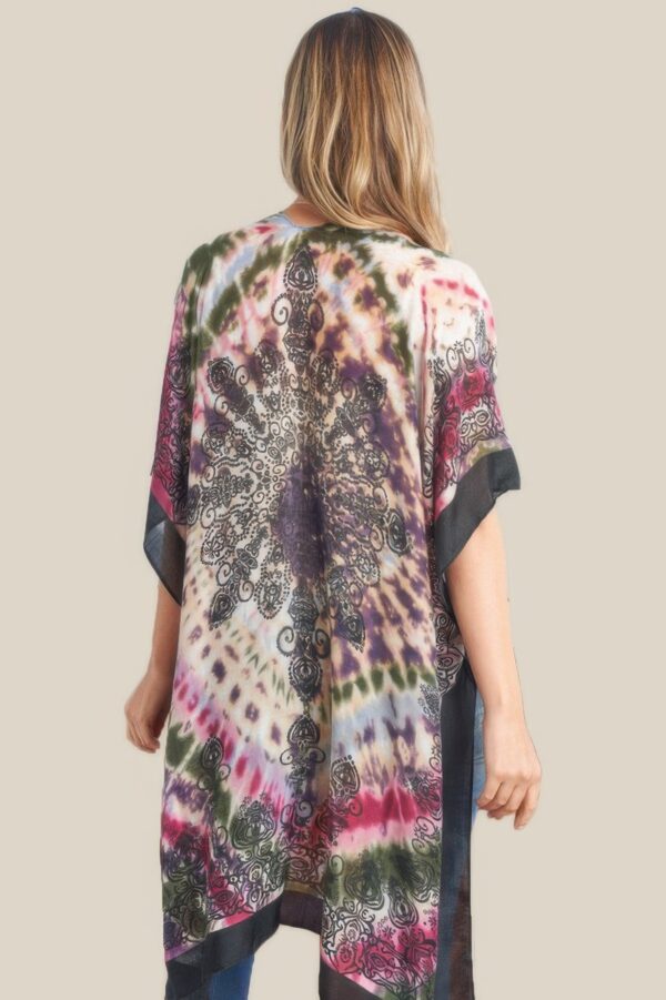 Tie Dye Boho Kimono – Lightweight Open-Front