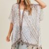 Tassel Kimono with Multi Dash Print – Lightweight