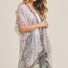 Tassel Kimono with Multi Dash Print – Lightweight