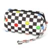 Smiley Face Faux Leather Mini Wristlet Pouch