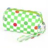 Smiley Face Faux Leather Mini Wristlet Pouch