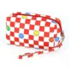 Smiley Face Faux Leather Mini Wristlet Pouch