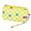 Smiley Face Faux Leather Mini Wristlet Pouch