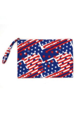 American Flag Pouch – Cotton-Blend Stars & Stripes