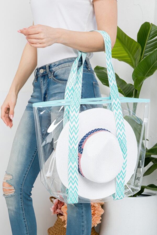 Clear PVC Hat Tote – Structured Beach Carryall