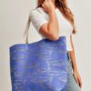Gold Foil Whale Cotton-Blend Tote