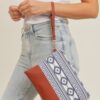 Aztec Print Crossbody & Wristlet Bag