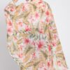 Tropical Flower and Leaf Shawl Cover-Up
