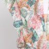 Ruffle-Trim Tropical Leaves Open-Front Cover-Up