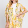 Floral Cover-Up – Short Open-Front Beach Kimono
