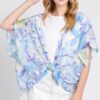 Floral Cover-Up – Short Open-Front Beach Kimono