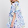 Floral Cover-Up – Short Open-Front Beach Kimono