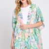 Floral Cover-Up – Short Open-Front Beach Kimono