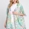 Floral Cover-Up – Short Open-Front Beach Kimono