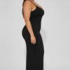 Plus Ribbed Cami Dress with Mermaid Hem Detail