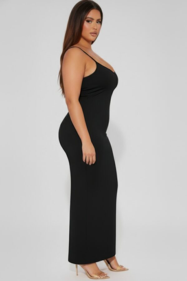 Plus Ribbed Cami Dress with Mermaid Hem Detail
