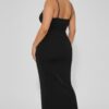 Plus Ribbed Cami Dress with Mermaid Hem Detail