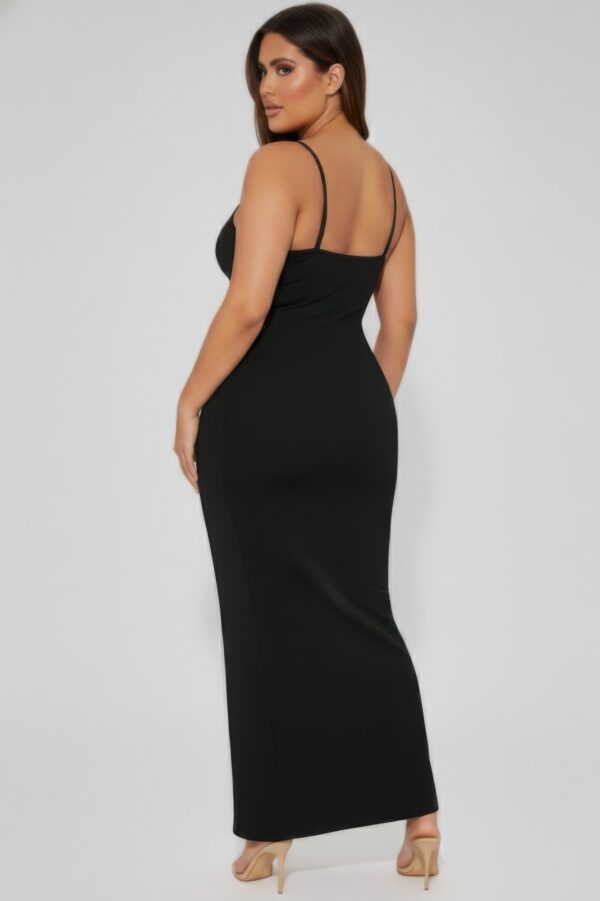 Plus Ribbed Cami Dress with Mermaid Hem Detail