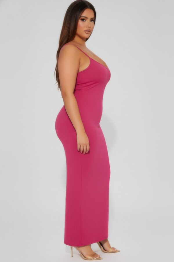 Plus Ribbed Cami Dress with Mermaid Hem Detail