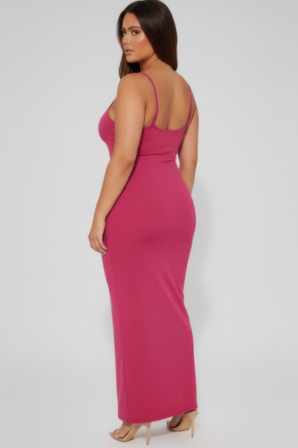 Plus Ribbed Cami Dress with Mermaid Hem Detail