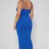 Plus Ribbed Cami Dress with Mermaid Hem Detail