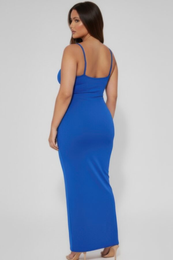 Plus Ribbed Cami Dress with Mermaid Hem Detail