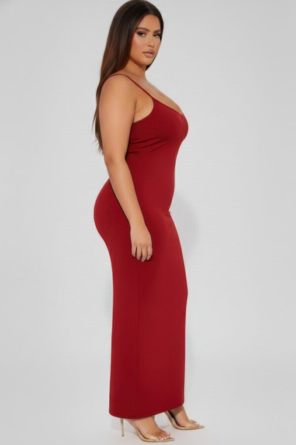 Plus Ribbed Cami Dress with Mermaid Hem Detail