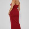 Plus Ribbed Cami Dress with Mermaid Hem Detail
