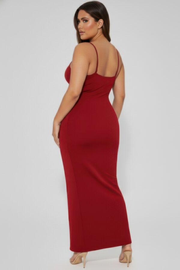 Plus Ribbed Cami Dress with Mermaid Hem Detail