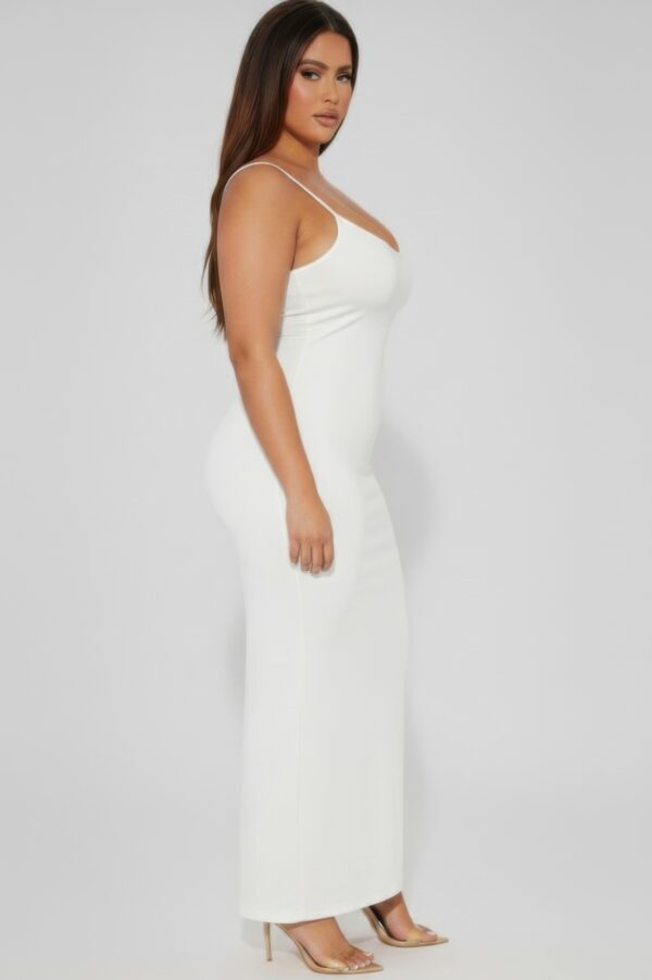 Plus Ribbed Cami Dress with Mermaid Hem Detail