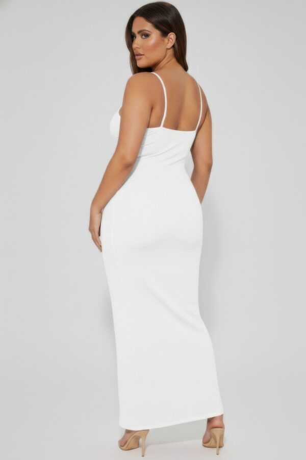 Plus Ribbed Cami Dress with Mermaid Hem Detail